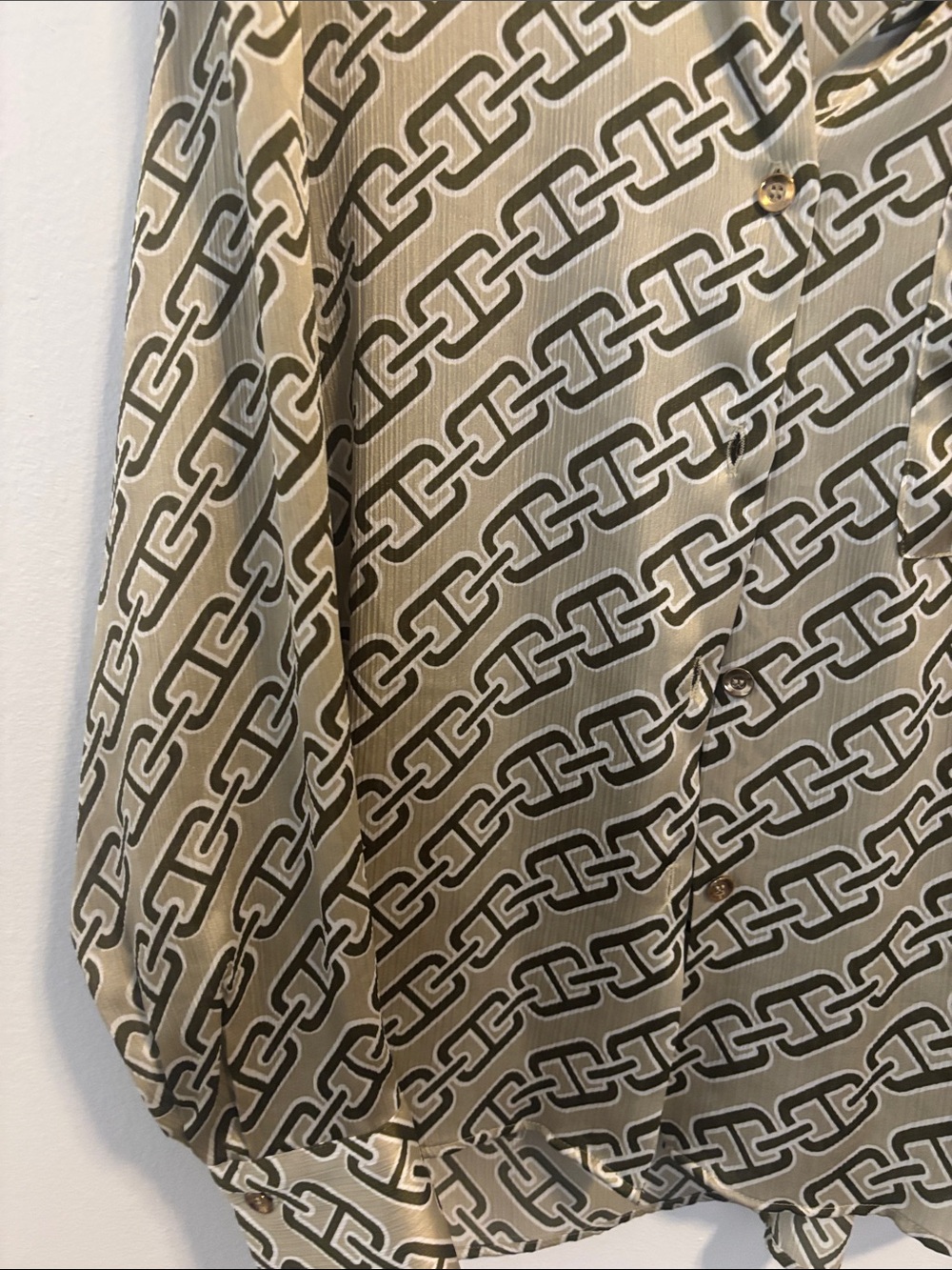 Zara  Chain-Print Button-Up Shirt - Picture 5 of 5